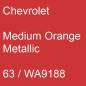 Preview: Chevrolet, Medium Orange Metallic, 63 / WA9188.